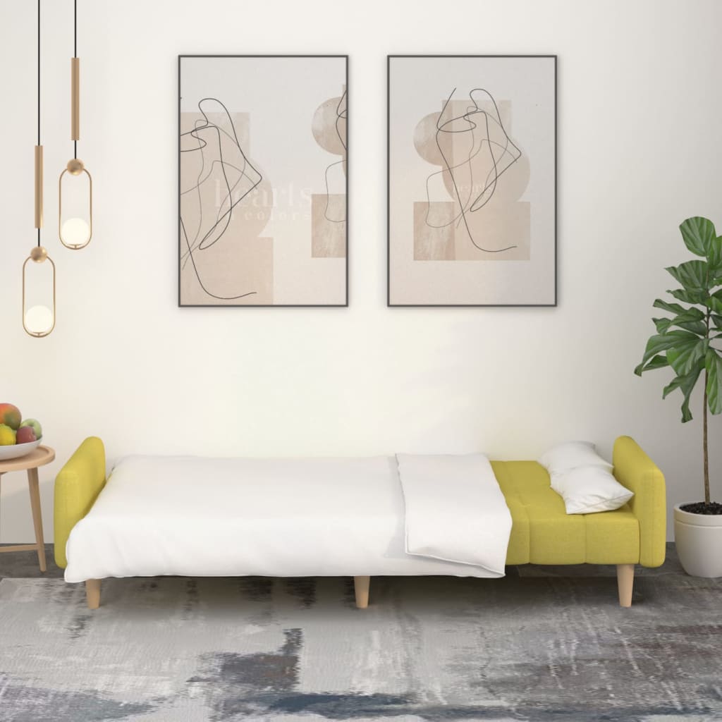 Schlafsofa 2-Sitzer Grün Stoff