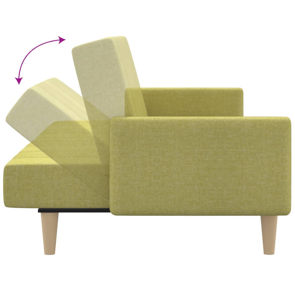Schlafsofa 2-Sitzer Grün Stoff