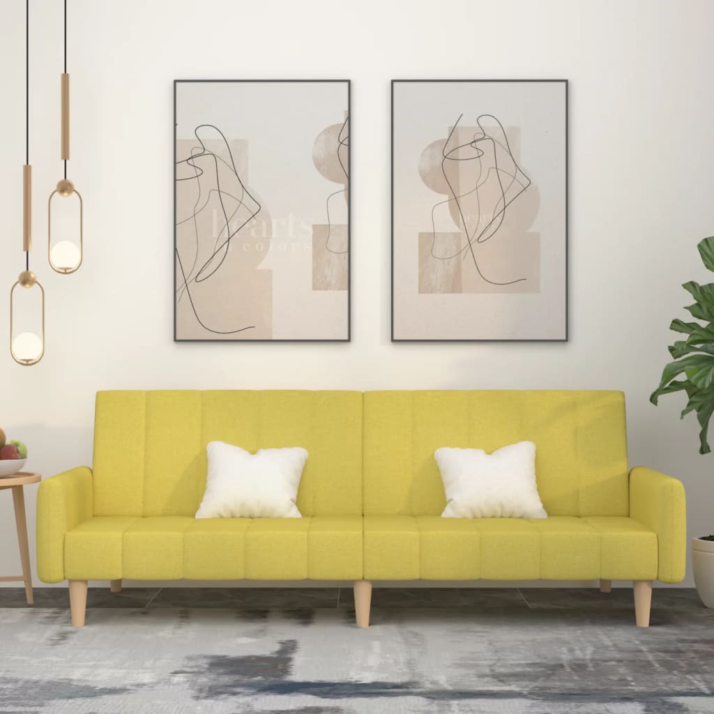 Schlafsofa 2-Sitzer Grün Stoff