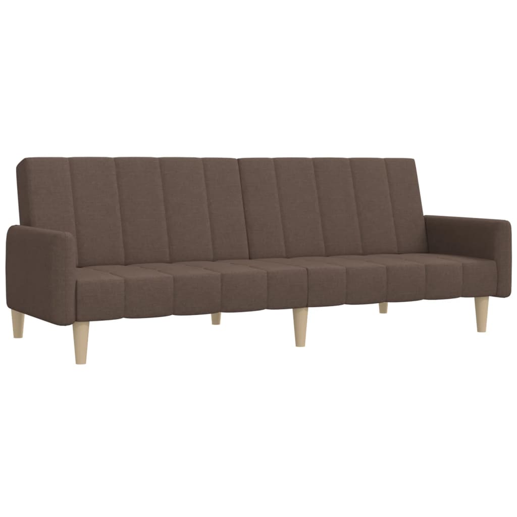 Schlafsofa 2-Sitzer Taupe Stoff
