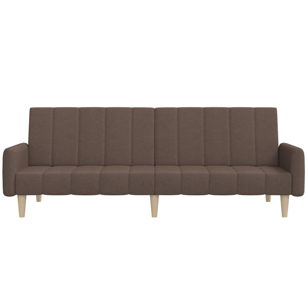 Schlafsofa 2-Sitzer Taupe Stoff