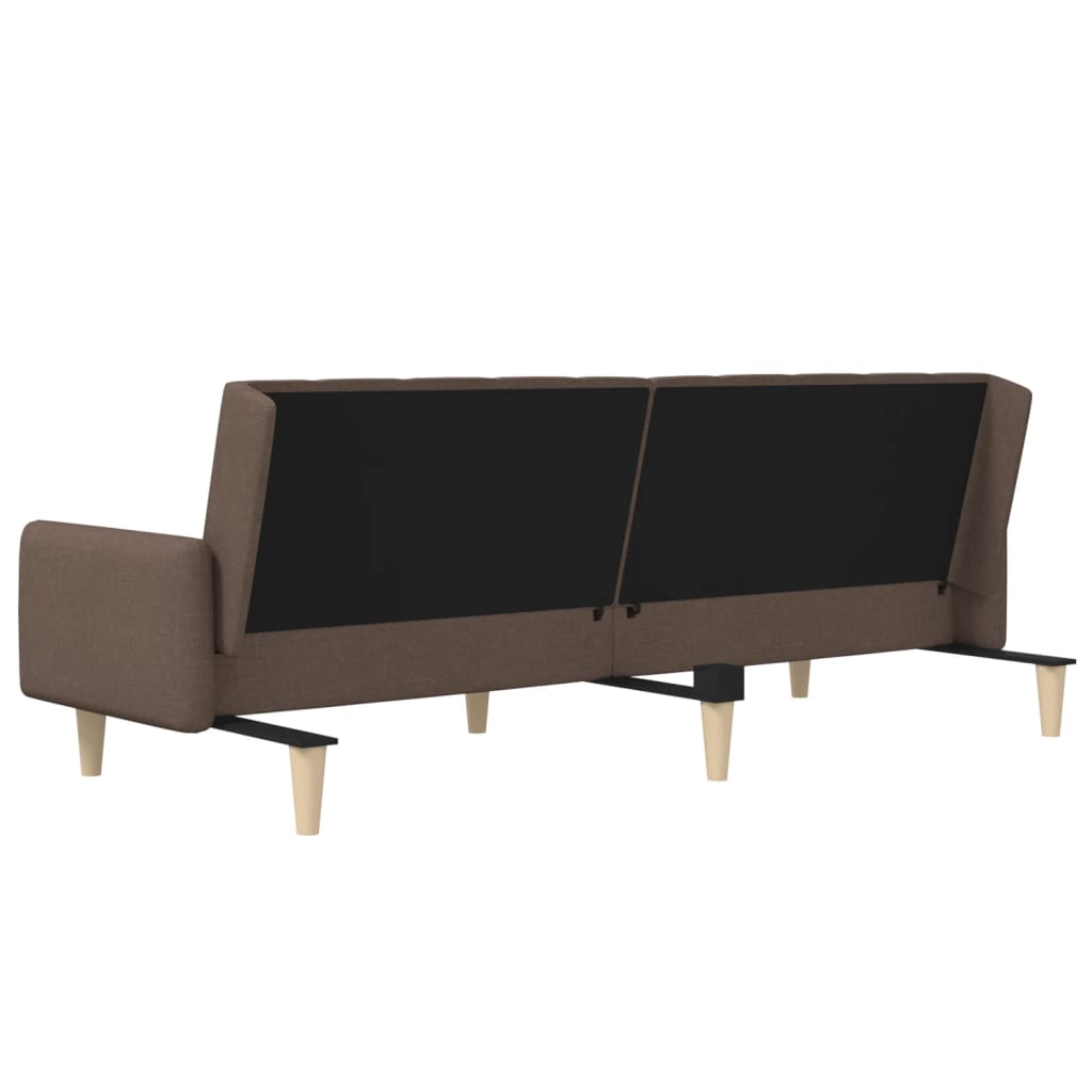 Schlafsofa 2-Sitzer Taupe Stoff