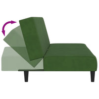 Thumbnail for Schlafsofa 2-Sitzer Dunkelgrün Samt