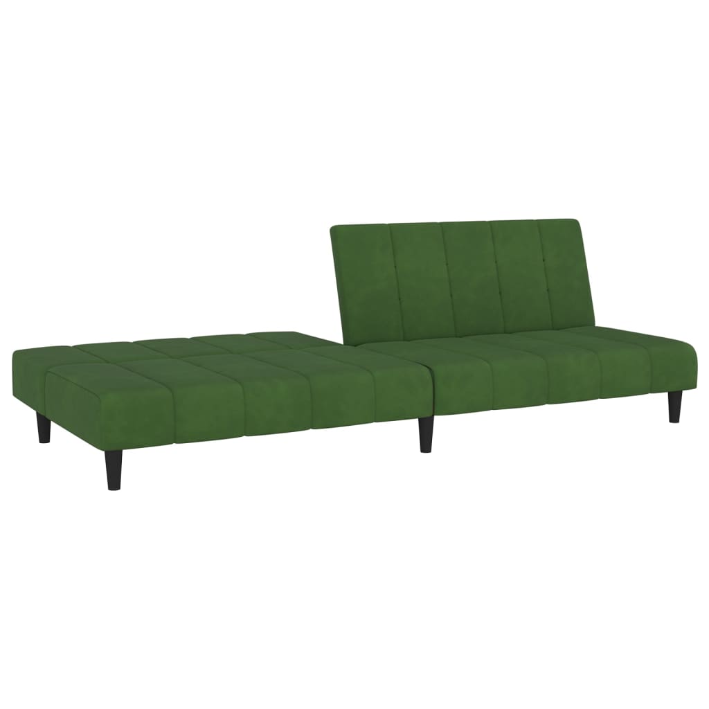 Schlafsofa 2-Sitzer Dunkelgrün Samt