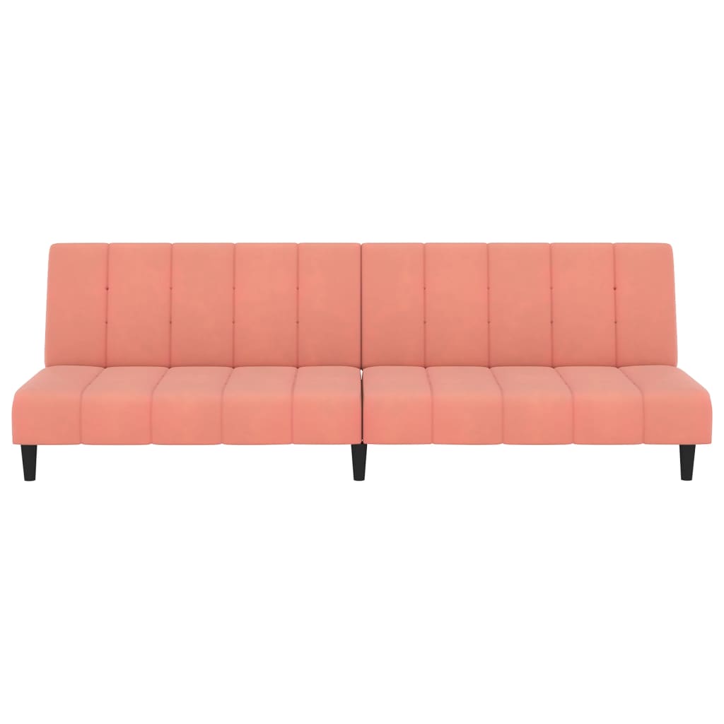 Schlafsofa 2-Sitzer Rosa Samt