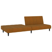 Thumbnail for Schlafsofa 2-Sitzer Braun Samt