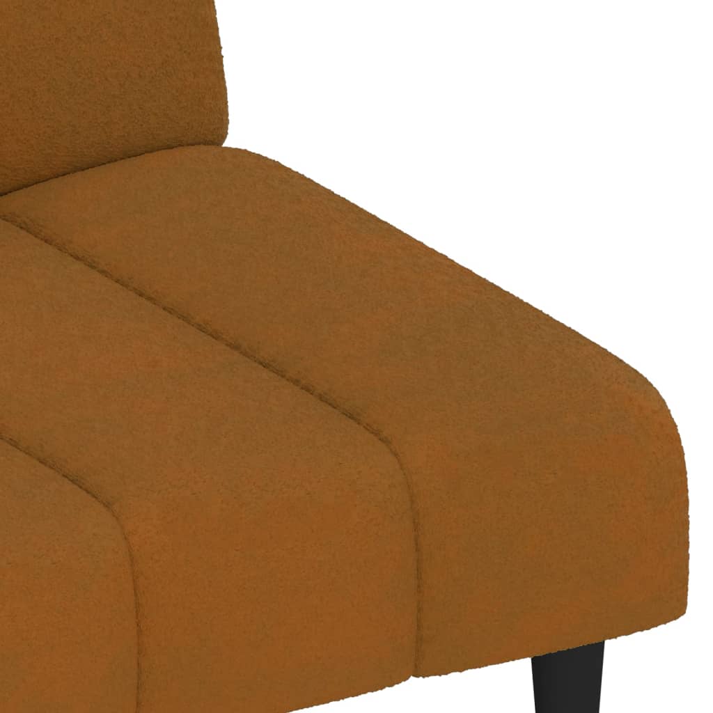 Schlafsofa 2-Sitzer Braun Samt