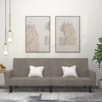 Thumbnail for Schlafsofa 2-Sitzer Hellgrau Samt