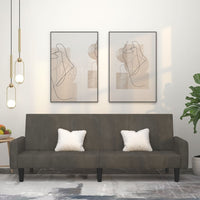 Thumbnail for Schlafsofa 2-Sitzer Dunkelgrau Samt