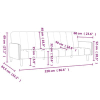 Thumbnail for Schlafsofa 2-Sitzer Braun Samt