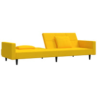 Thumbnail for Schlafsofa 2-Sitzer mit 2 Kissen Gelb Samt