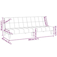 Thumbnail for Schlafsofa 2-Sitzer Hellgrau Samt