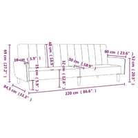 Thumbnail for Schlafsofa 2-Sitzer Dunkelgrau Stoff