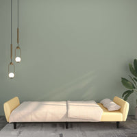 Thumbnail for Schlafsofa 2-Sitzer Creme Samt