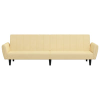 Thumbnail for Schlafsofa 2-Sitzer Creme Samt