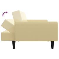 Thumbnail for Schlafsofa 2-Sitzer Creme Samt