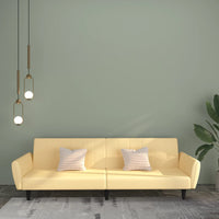 Thumbnail for Schlafsofa 2-Sitzer Creme Samt