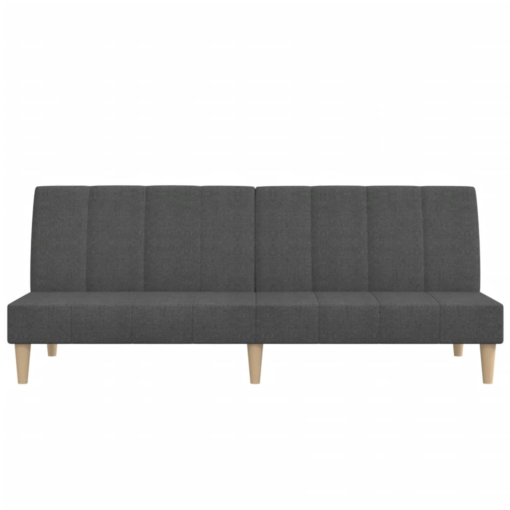 Schlafsofa 2-Sitzer Dunkelgrau Stoff
