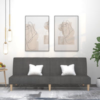 Thumbnail for Schlafsofa 2-Sitzer Dunkelgrau Stoff