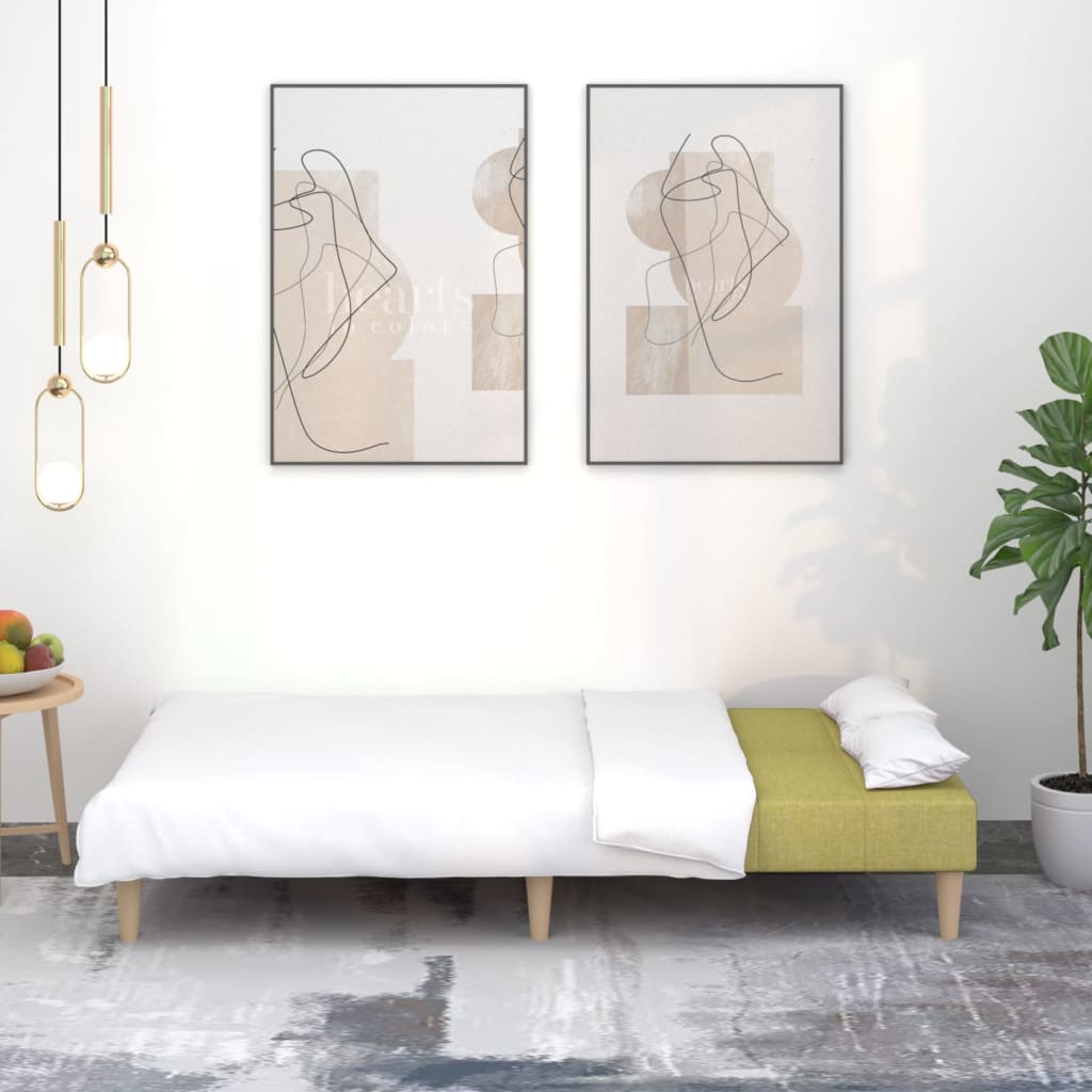 Schlafsofa 2-Sitzer Grün Stoff