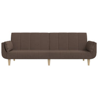 Thumbnail for Schlafsofa 2-Sitzer mit 2 Kissen Taupe Stoff