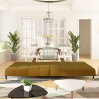 Thumbnail for Schlafsofa 2-Sitzer Braun Samt