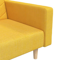 Thumbnail for Schlafsofa 2-Sitzer mit 2 Kissen Gelb Stoff