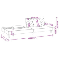 Thumbnail for Schlafsofa 2-Sitzer mit 2 Kissen Blau Samt