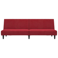 Thumbnail for Schlafsofa 2-Sitzer Weinrot Samt