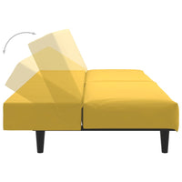Thumbnail for Schlafsofa 2-Sitzer Gelb Samt