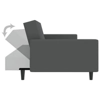 Thumbnail for Schlafsofa 2-Sitzer Dunkelgrau Samt