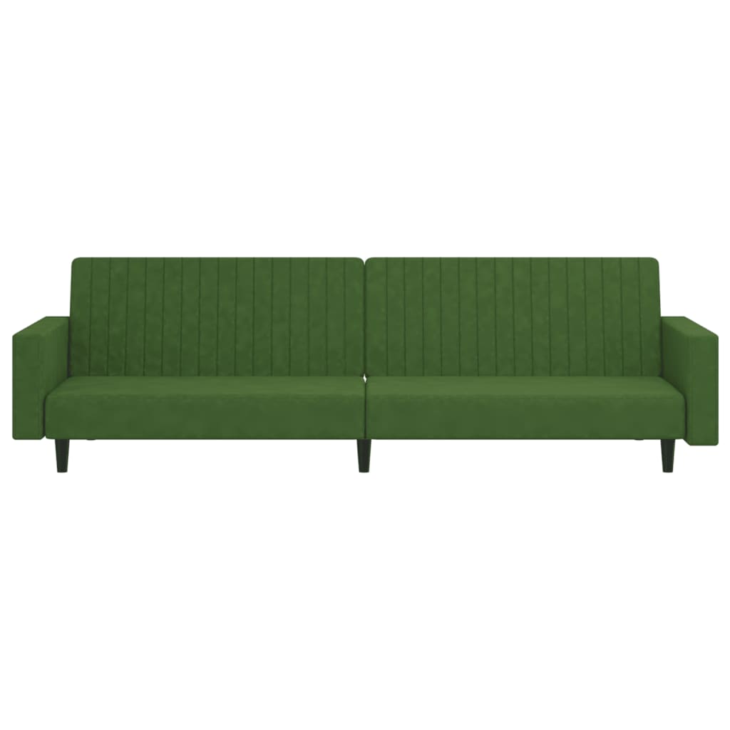 Schlafsofa 2-Sitzer Dunkelgrün Samt
