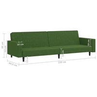 Thumbnail for Schlafsofa 2-Sitzer Dunkelgrün Samt