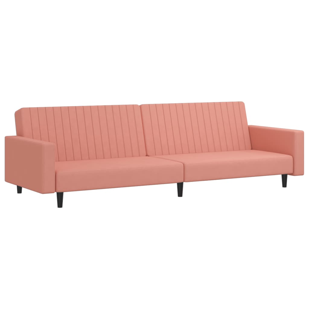 Schlafsofa 2-Sitzer Rosa Samt