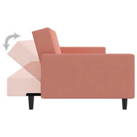 Thumbnail for Schlafsofa 2-Sitzer Rosa Samt