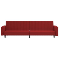 Thumbnail for Schlafsofa 2-Sitzer Weinrot Samt