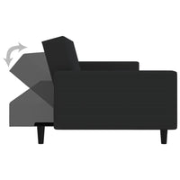 Thumbnail for Schlafsofa 2-Sitzer Schwarz Samt