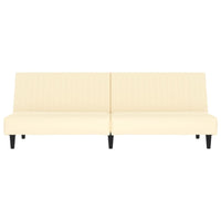 Thumbnail for Schlafsofa 2-Sitzer Creme Kunstleder