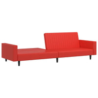 Thumbnail for Schlafsofa 2-Sitzer Rot Kunstleder