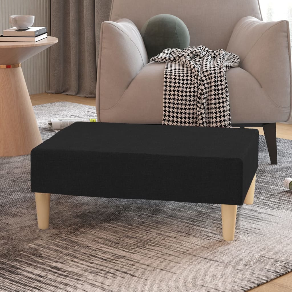 Fußhocker Schwarz 78x56x32 cm Stoff