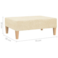 Thumbnail for Fußhocker Creme 78x56x32 cm Stoff