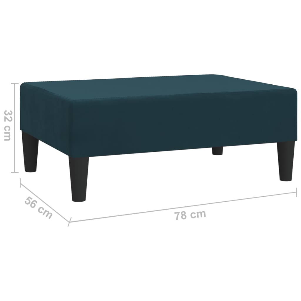 Fußhocker Blau 78x56x32 cm Samt