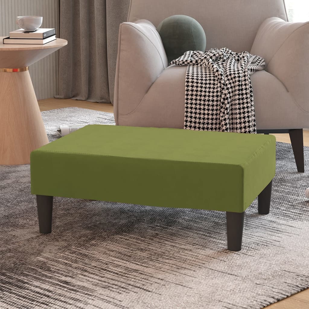 Fußhocker Hellgrün 78x56x32 cm Samt