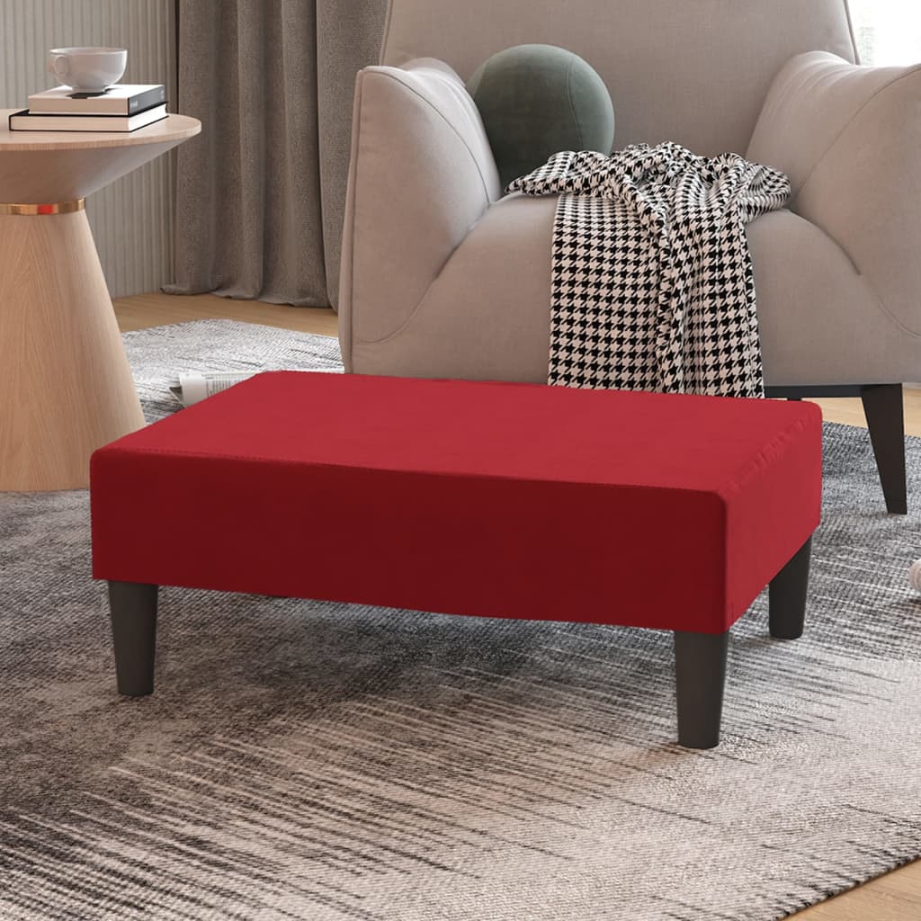 Fußhocker Weinrot 78x56x32 cm Samt