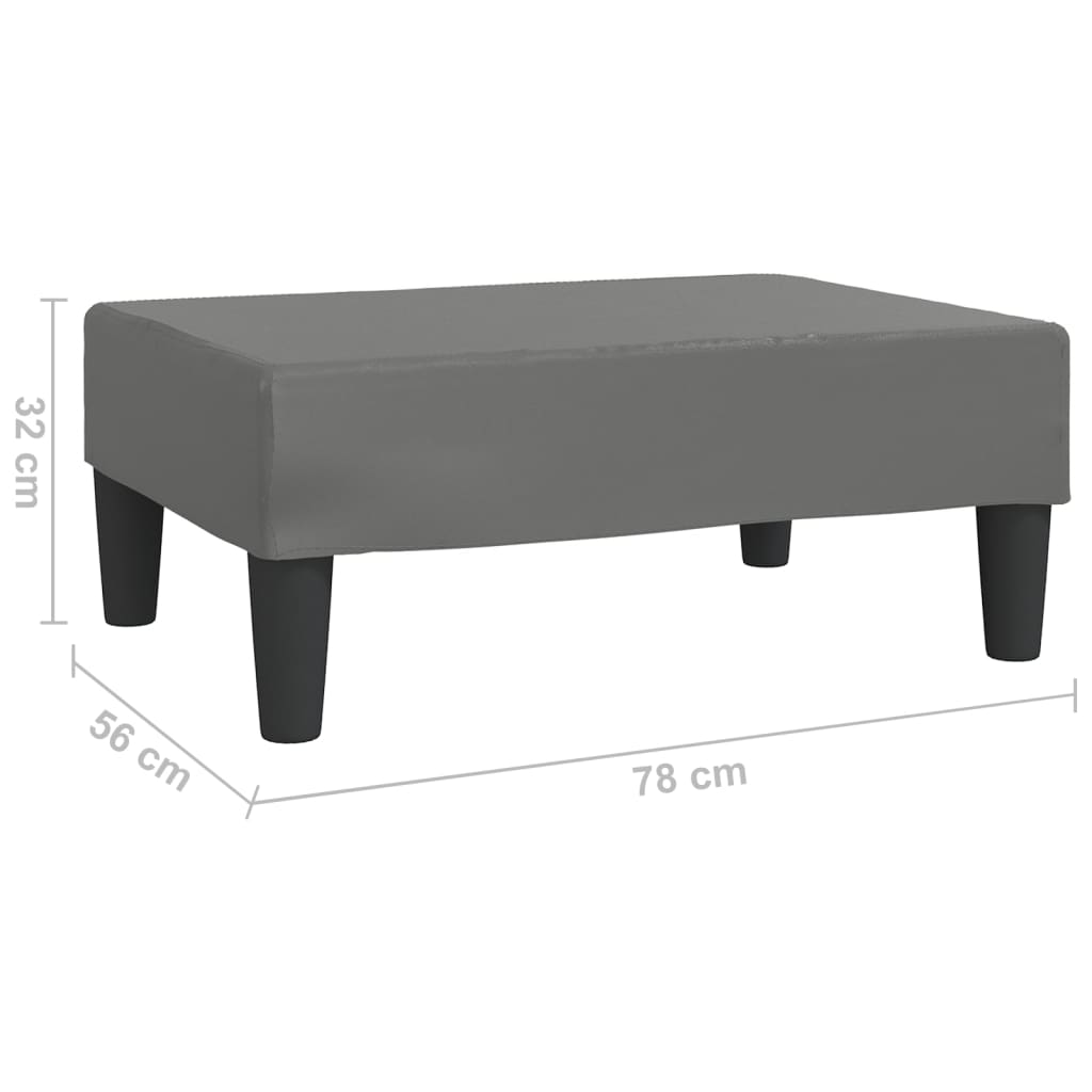 Fußhocker Grau 78x56x32 cm Kunstleder