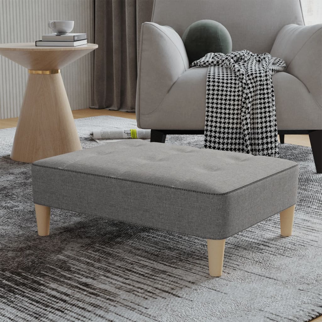 Fußhocker Hellgrau 78x56x32 cm Stoff