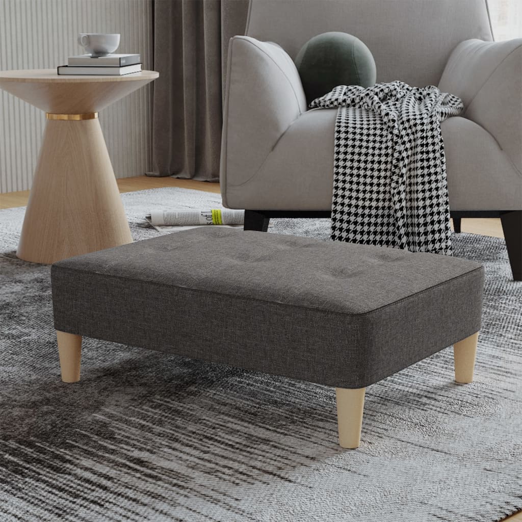 Fußhocker Dunkelgrau 78x56x32 cm Stoff