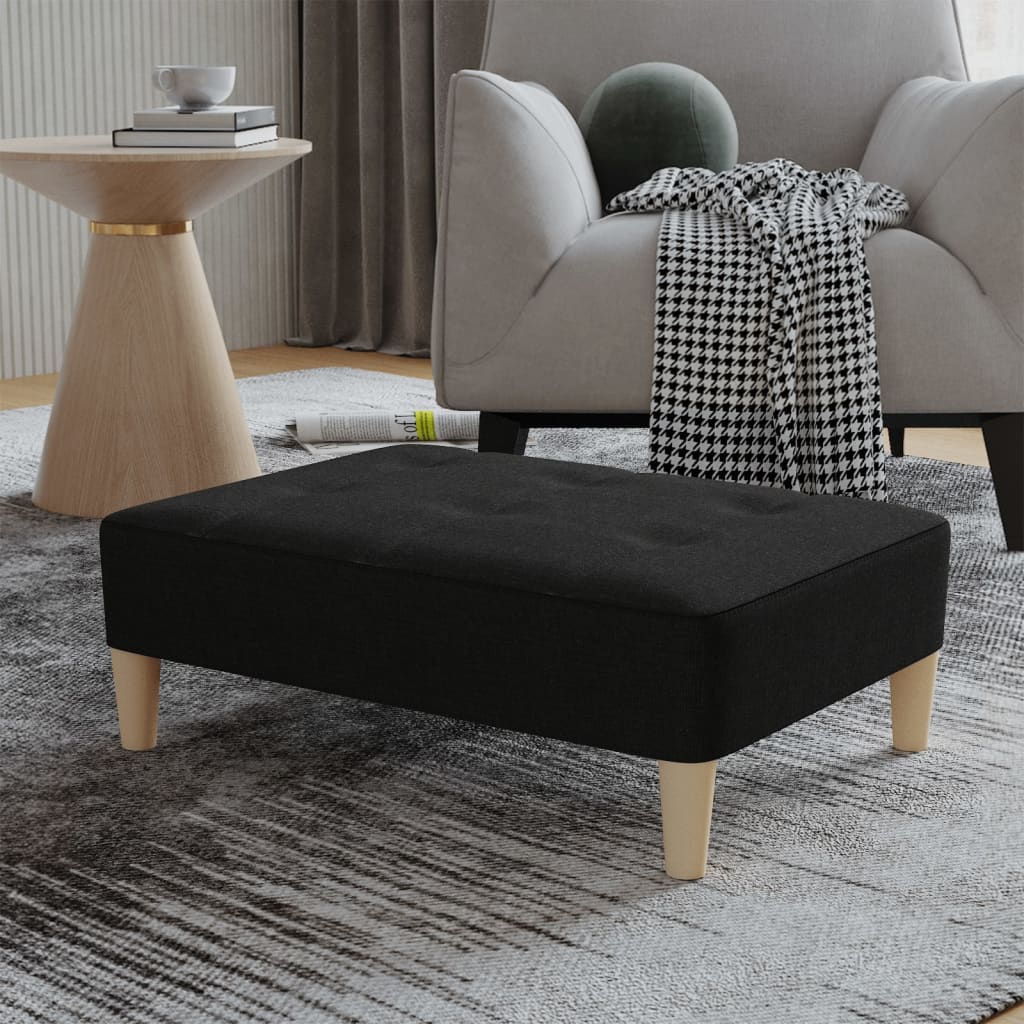 Fußhocker Schwarz 78x56x32 cm Stoff