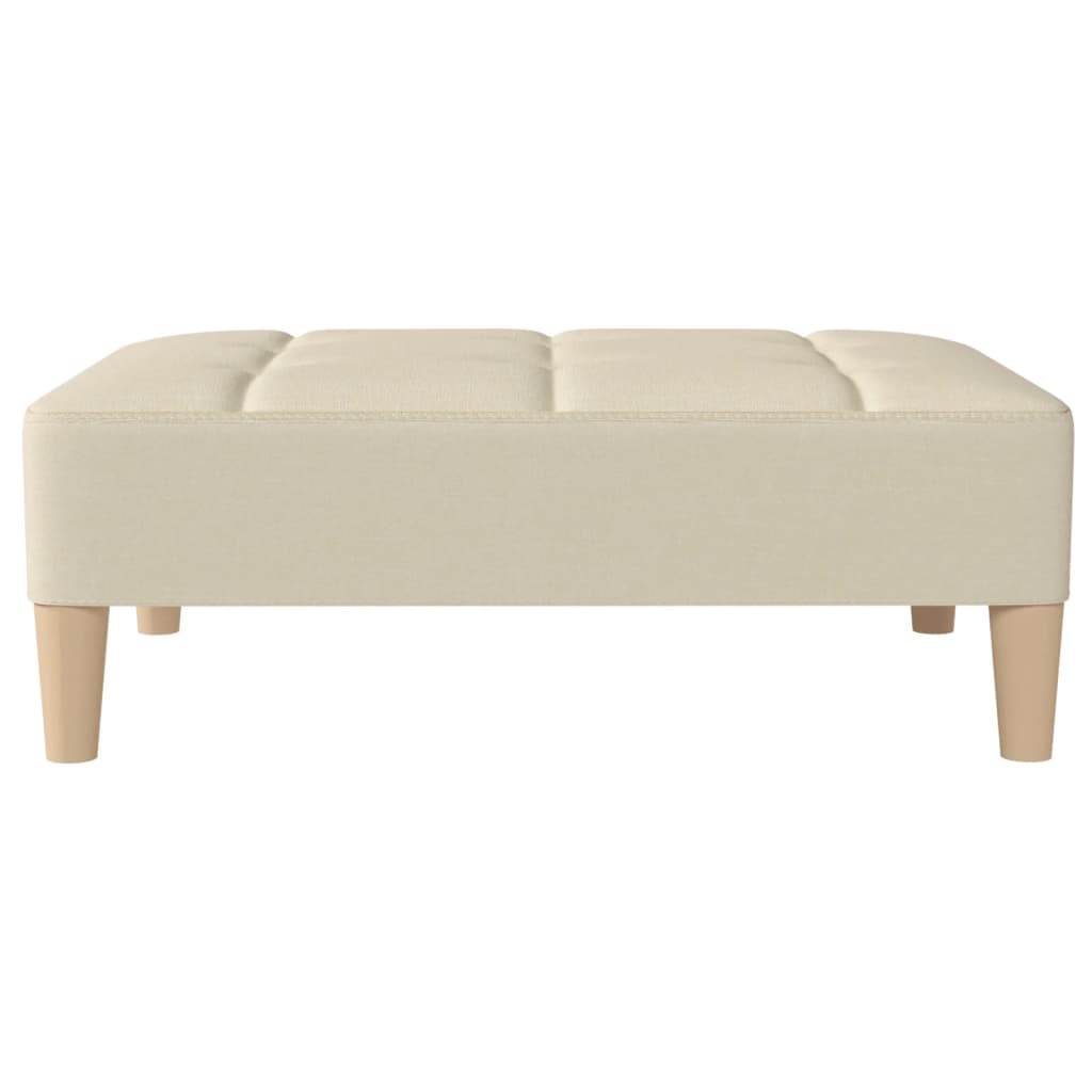 Fußhocker Creme 78x56x32 cm Stoff