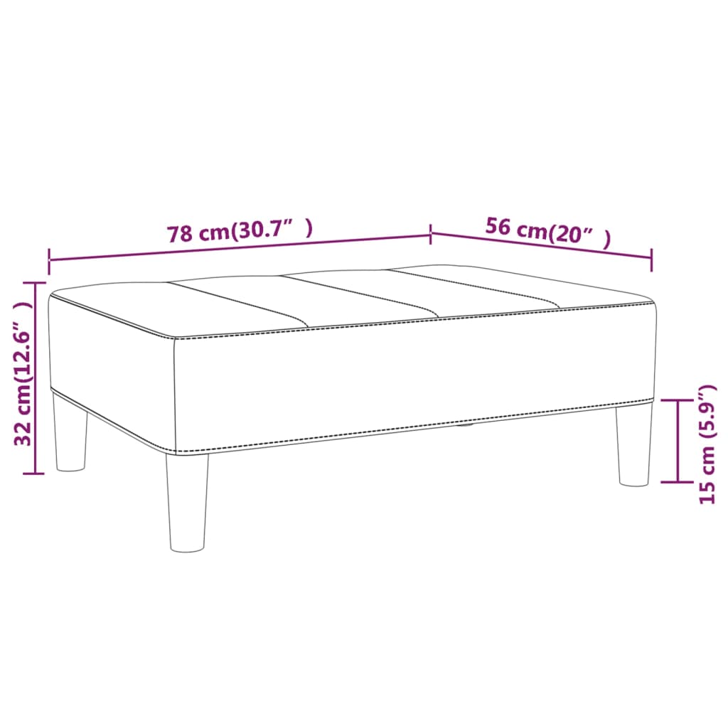 Fußhocker Braun 78x56x32 cm Stoff